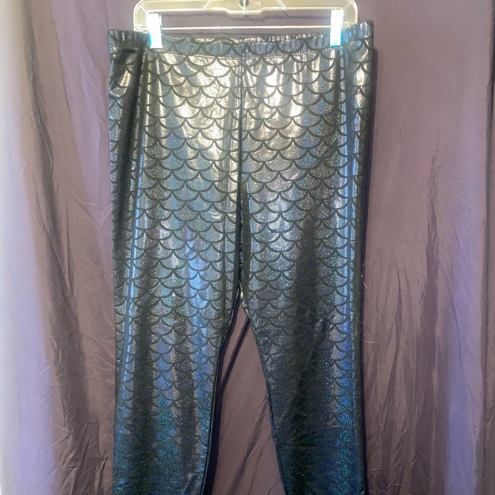 Retrolicious plus size 2x mermaid shiny leggings